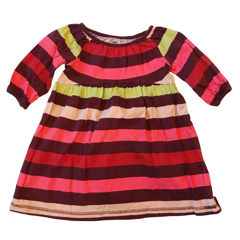Tea Collection 100% Cotton Striped Dress 2Y